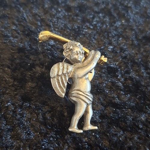 Camco pewter cupid pin - cupid, brooch