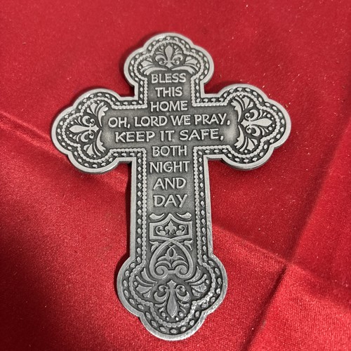 Camco pewter cross bless - cross, “bless