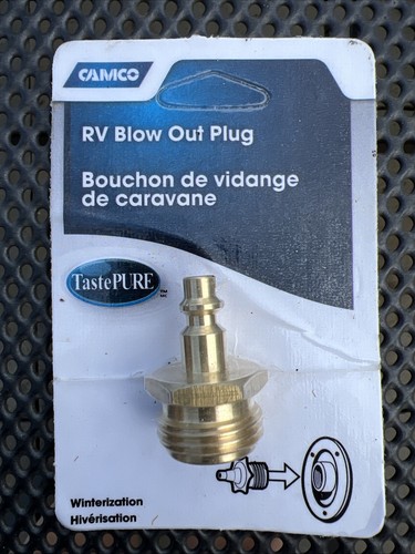 Camco brass blow out plug - camco, rv
